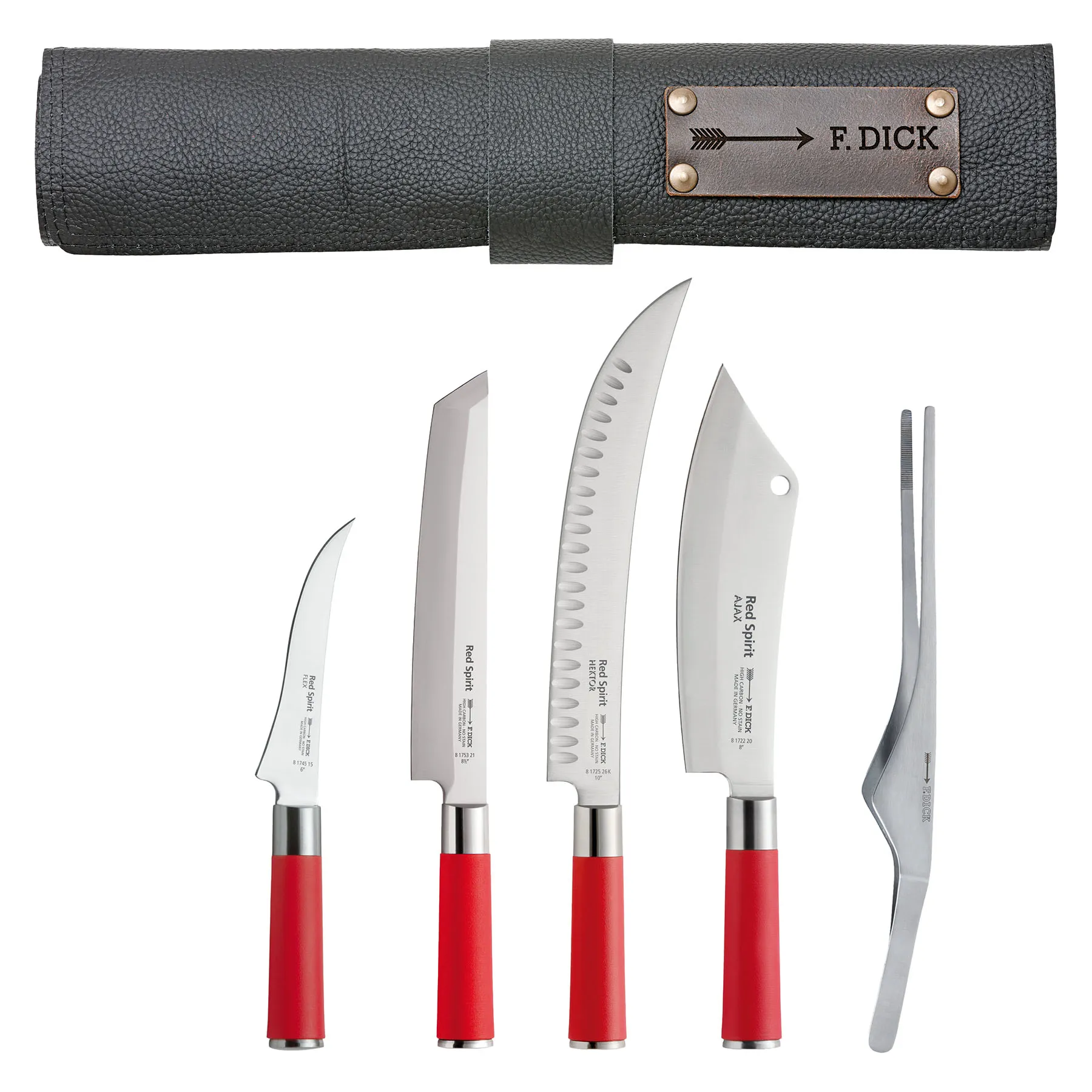 Juego 5pz Red Spirit est cuero DICK