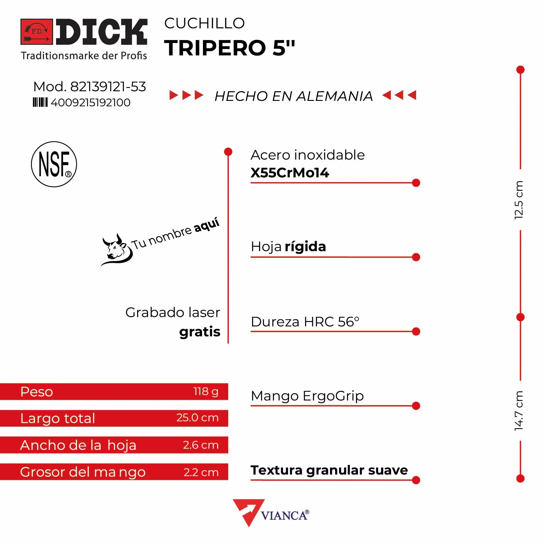 Cuchillo tripero 4.5'' ERGOGRIP