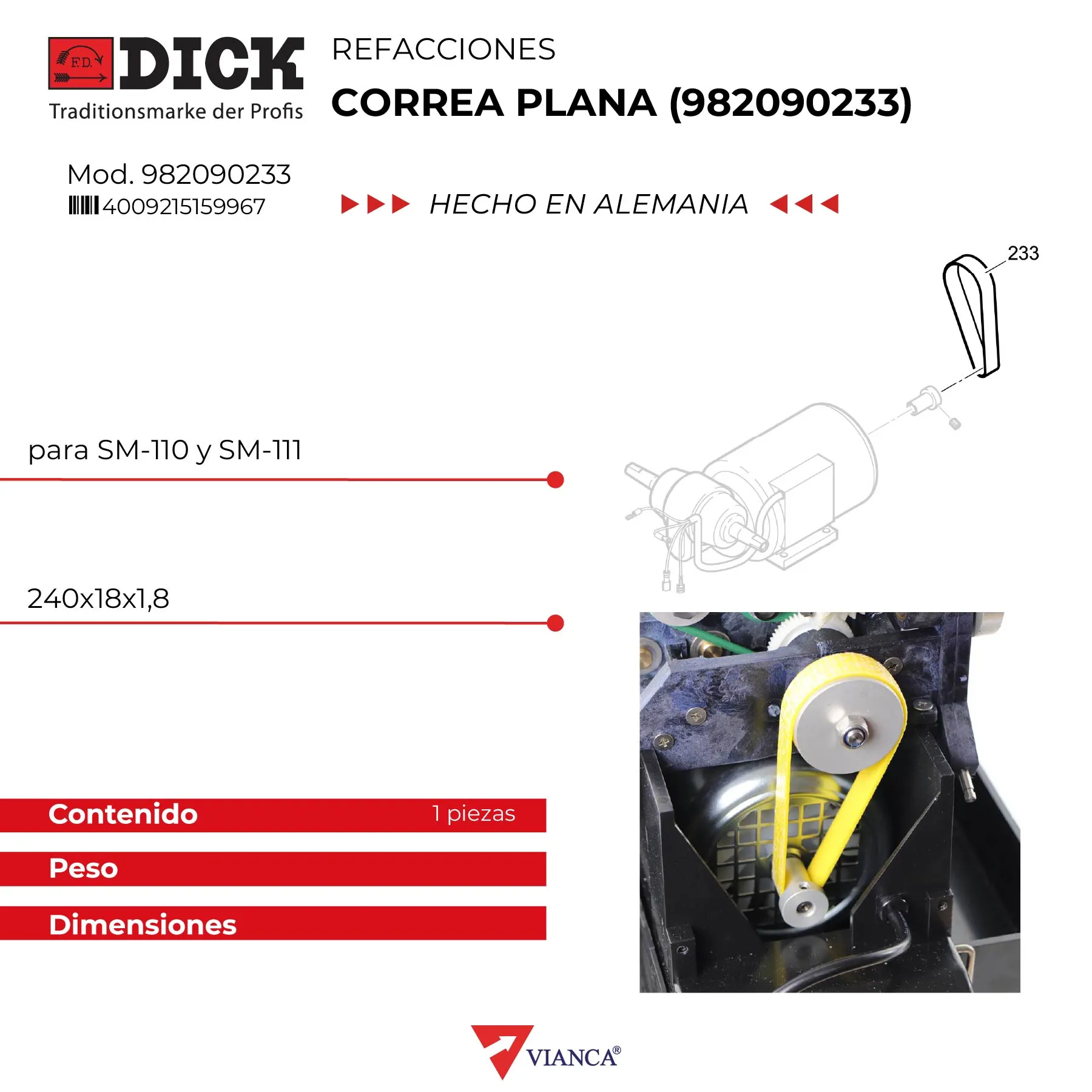 Correa plana