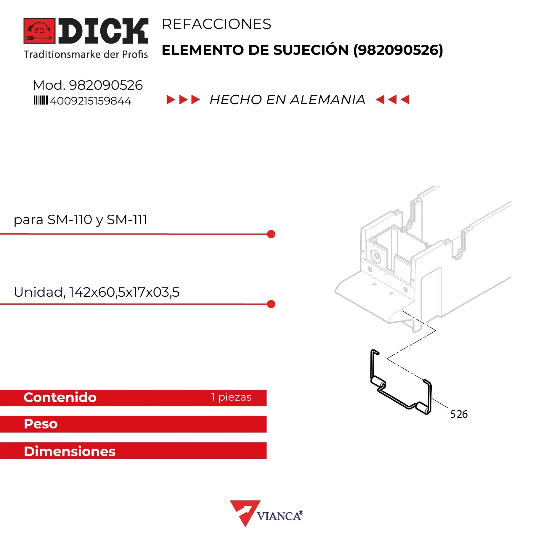 Elemento de sujeción