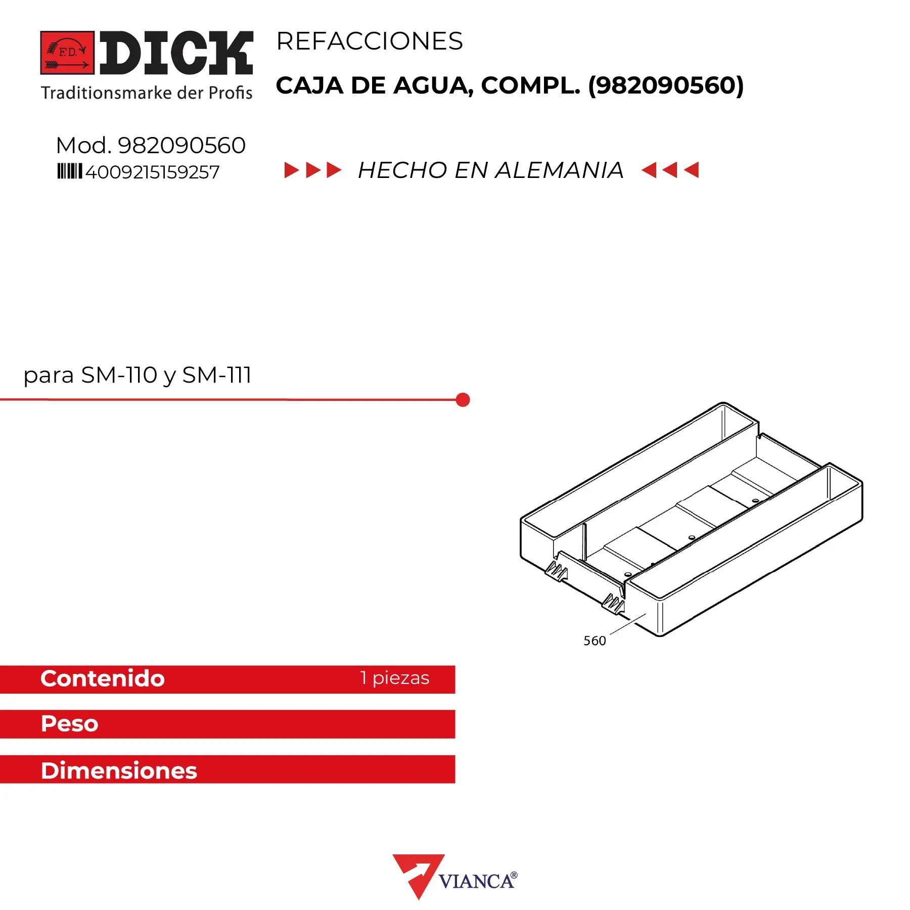 Caja de agua, compl.
