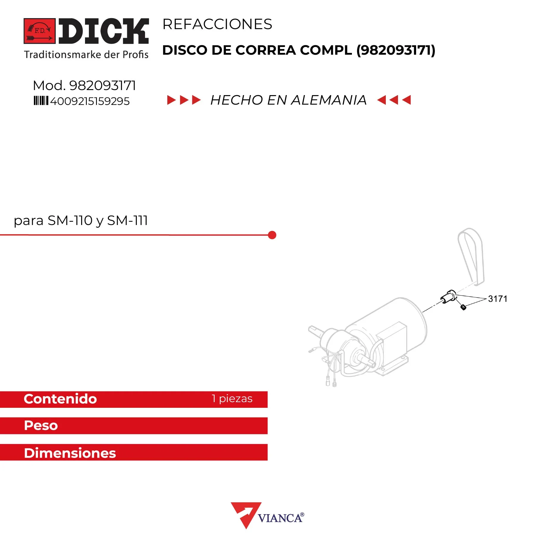 Disco de correa compl
