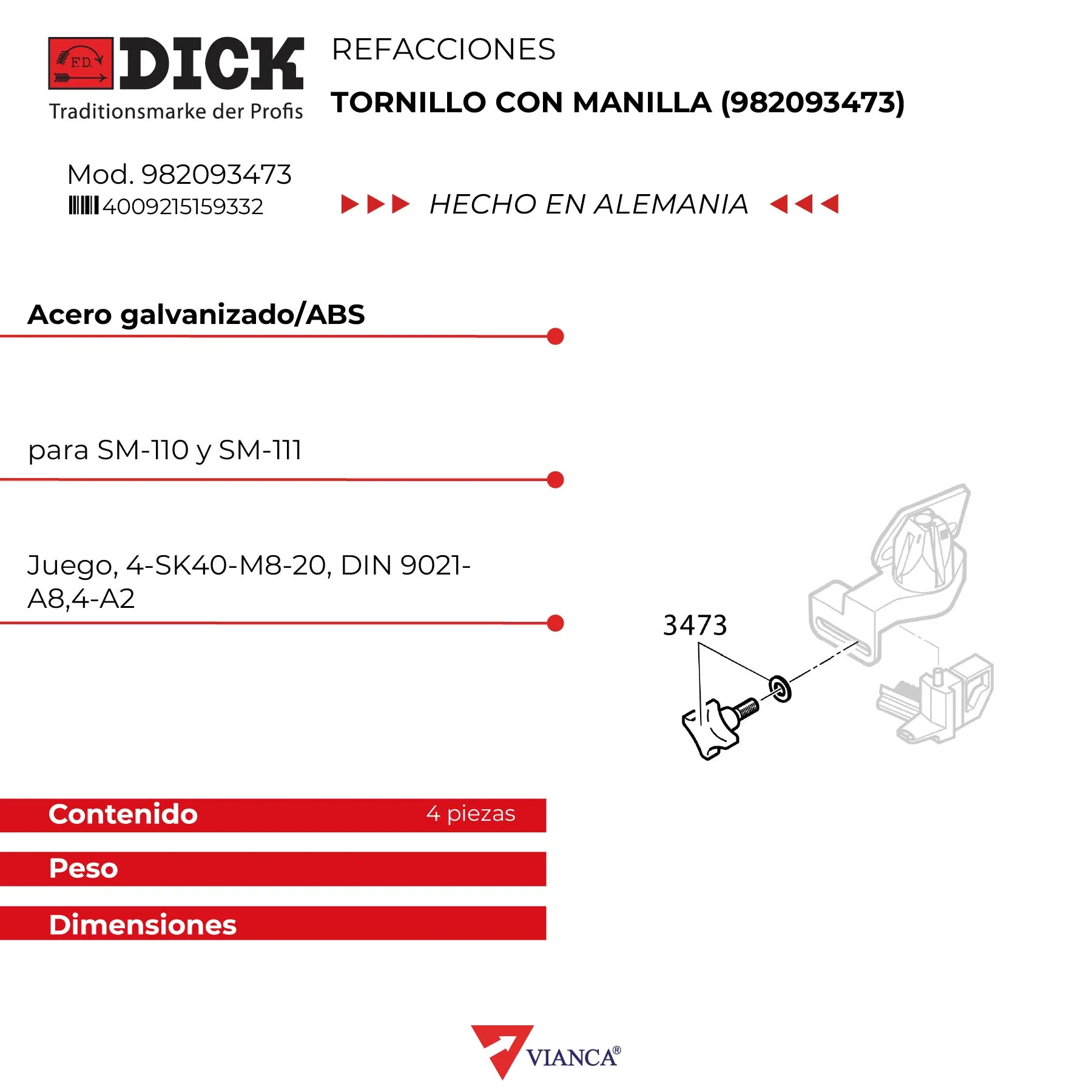 Tornillo con manilla