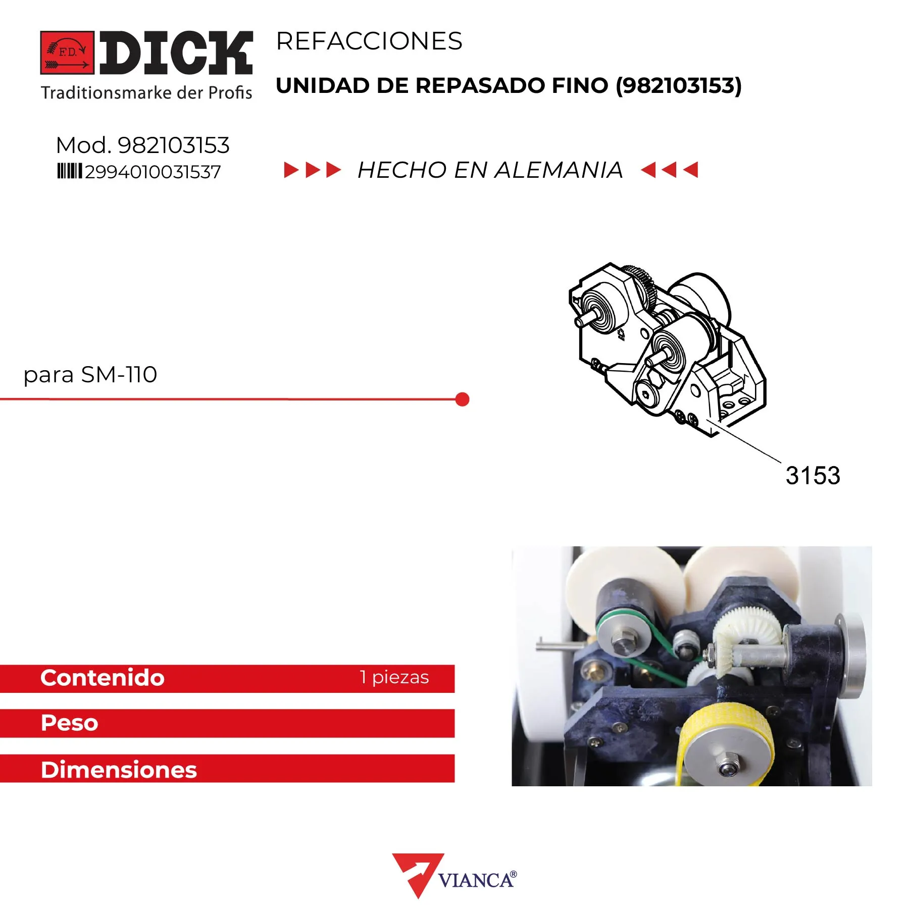 Unidad de repasado fino