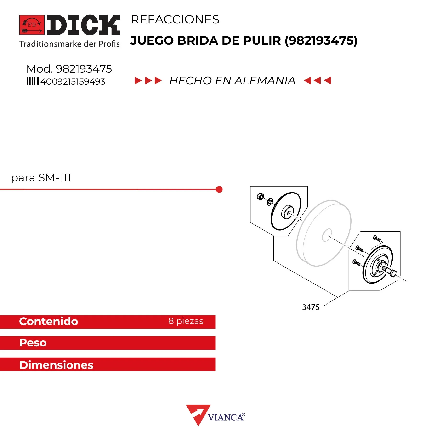 Juego Brida de pulir